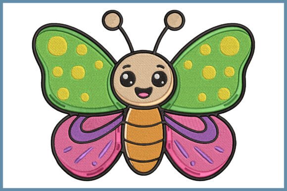 Cute Butterfly Embroidery Design for Seasonal Projects