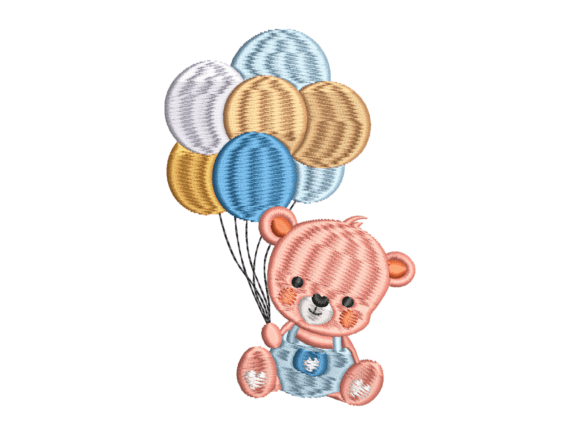Cute Teddy Balloon Embroidery Review