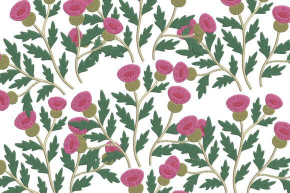 Magenta Flowers Embroidery Design Review