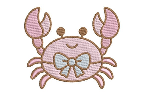 Pink Crab Embroidery Design Review for Etsy Sellers