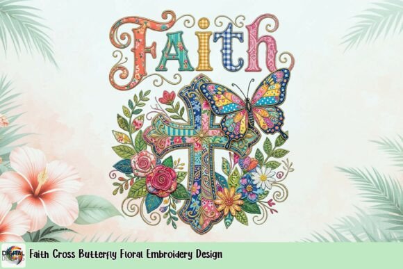 Review of Faith Cross Butterfly Floral Embroidery Design